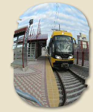 Bird's eye view of the LRT.